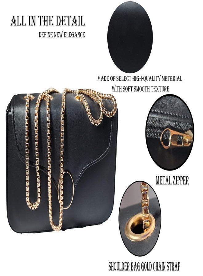 DONSON Women Leather Shoulder and Sling Bag(BLACK) - Image 3